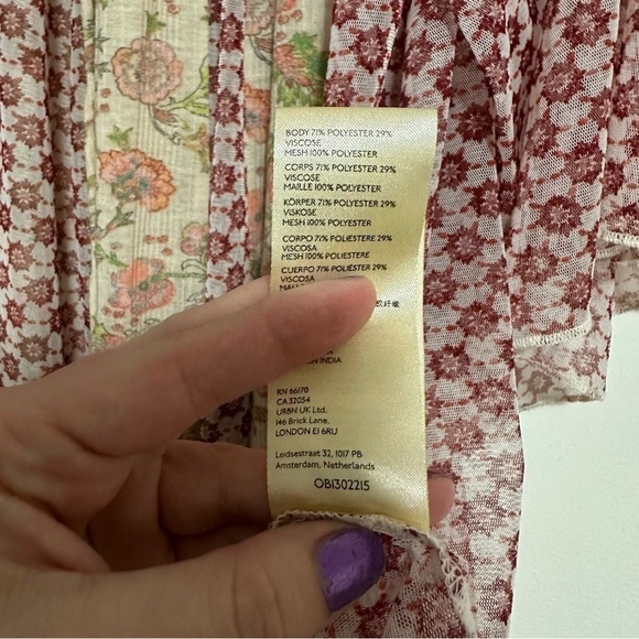 Free People Because I Love You Floral Tunic Top - Picture 9 of 9